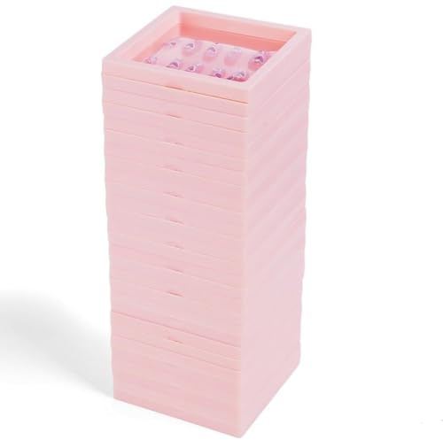 Texvora 14 st förpackning med tryck på spikar, 3D flytande ram spikar förvaringsbox fodral, tryck på nagellådor nagelkonst visningsstativ hållare för salong nagelaffärer, 10,9 cm x 10,9 cm