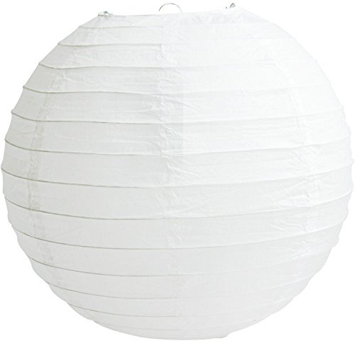 Party-Dekoration, Seidenpapier, Pompons, Waben, Laternen, Fächer, Hochzeit, Geburtstag, Partydekoration, 40 cm, weiße Laterne