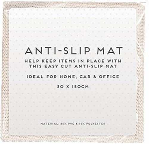 Non Slip Mat 150x30cm – Multipurpose Anti Slip Matting Roll for Rugs, Car Dashboards, Vans, Drawers & Shelves – Washable, Waterproof, Cut-to-Size Underlay for Home & Office (Cream White)