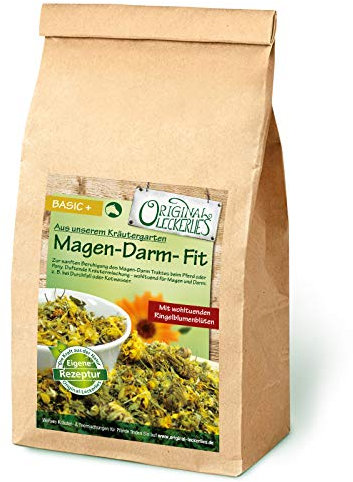 ORIGINAL LECKERLIES Magen-Darm-Fit Kräutermix, 2,5kg Pferdekräuter, Kräuter für Pferde, Pferdefutter, Futterergänzung, Naturprodukt, Darmflora, Kotwasser, mit Ringelblume und wertvoller Kamille