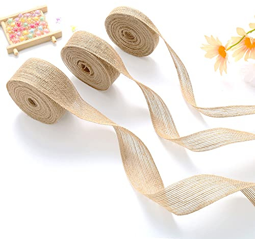 DAHI juteband 30 meter vintage geschenkband für Nähen DIY Handwerk Hochzeit Party Weihnachten Deko (A)
