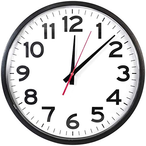 Ultimate Wall Clock | 10 Inch | Silent | Round | Quartz | Black | Kitchen | Office | Bedroom | Study | Classic | Indoor | Outdoor | Unbranded | Battery Operated | Modern Décor | Sweeping