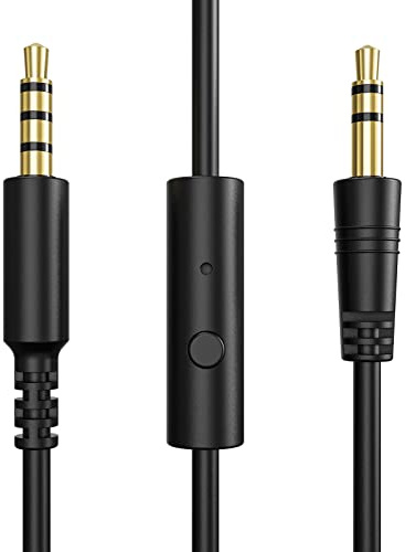 3.5mm Audio Cable For Headphones,speakers With Microphone and On Off Button 1.2m
