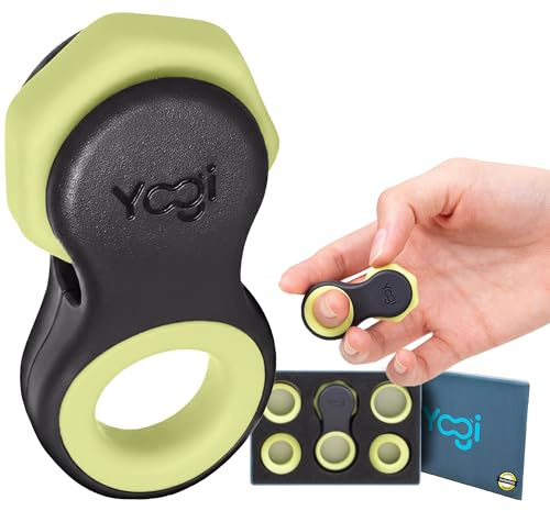 Yogi Giocattolo Fidget, Spinner Fidget per Adulti, Sollievo dall'ansia, Perfetto per ADHD, ADD e Autismo, Giochi Fidget Silenziosi per Adulti e Bambini, Cinque Dimensioni di Anelli - Moonlight