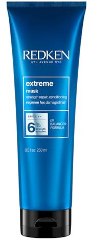 REDKEN Hair Mask Treatment, Fortifies & Strengthens Distressed Hair, Extreme, 250 ml