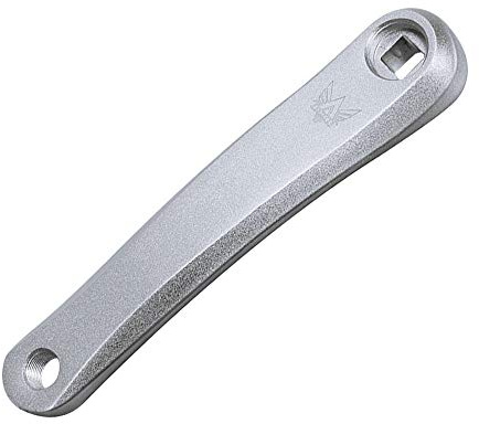 MUXSAM Bike Crank Arm Left 170mm Square Inner Hole Aluminum Alloy Silver Single Speed Crankset for Mountain Bike
