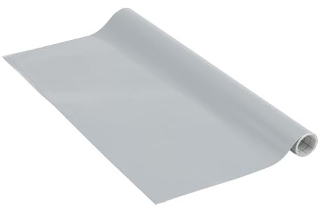 Venilia Papier adhésif Greenline | Gris argenté | 67,5cm x 2m, Épaisseur 95μ | Film autocollant pour meuble et cuisine, film décoratif | en plastique 100% recyclé - sans phtalates | Fabriqué en UE