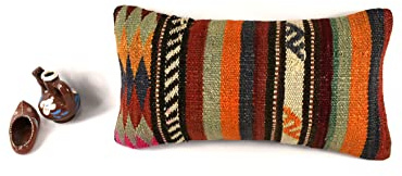 Kelim Kissenbezug 20x40 cm Kelim Kissen Orientalische Kissen Kopfkissen Bohemian Kissenhülle Oushak Kilim Dekokissen Sofakissen Zierkissen code A2967