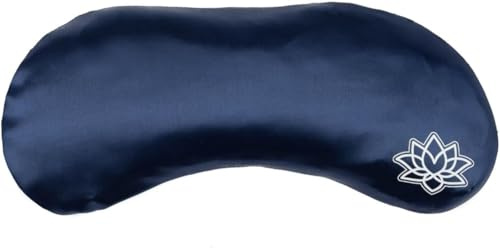 Bodhi Coussin soft pour les yeux, avec rembourrage lavande et graines de lin | Yoga, Relaxation & Méditation | en mako satin | Disponible en plusieurs couleurs (satin mako, bleu foncé)
