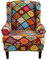 Highdi Wingback Chair Covers 2 Piece Stretch Wing Chair Slipcover, Washable Spandex Fabric Sofa Cover Furniture Protector for Armchair Chairs Living Room Bedroom Hotel (mandala)