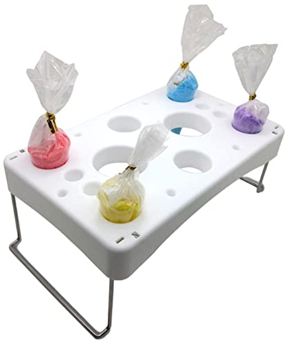 Halatua Support de poche à douille – Support de poche à douille à gâteau – Support de poche à douille à trous multiples pour accessoires de pâtisserie