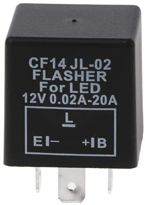 Ziyan LED 12V Blinker-Relais Lastunabhängig 0,02-20A 3-Polig CF14 Flasher Blinkrelais