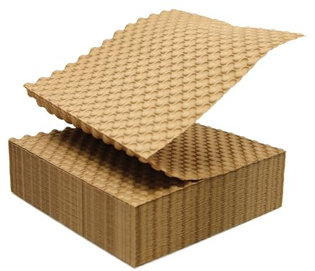 Elementree Paper Bubble Wrap Sheets for Packing, Moving, & Shipping - 12 x 12 x 250' - Eco-Friendly Kraft Bubble Paper - Recyclable Cushioning Wrap - Made in the USA (01913)