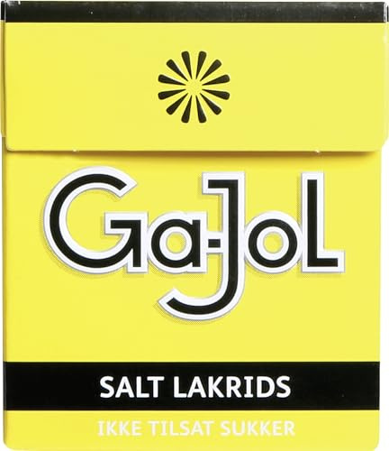 Ga-Jol Salzlakritz Pastillen Zuckerfrei 20g | Dänische Süßer Genuss ohne Zucker! Ideal für unterwegs (48er Spar Karton)