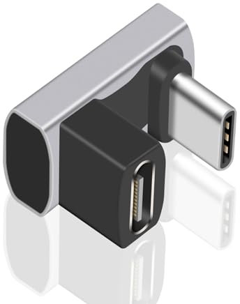 Duttek 180 Degree USB C Adapter 240W, U Shaped USB C Male to Female Adapter, 40Gbps Type C Extender Converter 8k Video Audio Display for Laptop, Switch, MacBook, Thunderbolt 4/3, 1pack