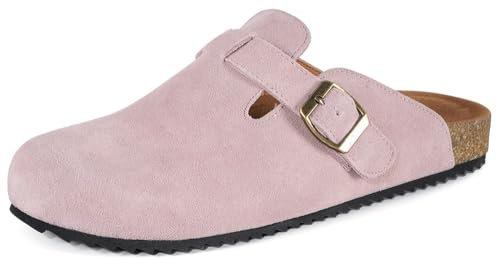 Pantofole Chiuse Donna Zoccoli e Sabot Ciabatte con Comodo Scarpe da Giardino Ciabatta in Pelle Traspirante Sandali Rosa 40