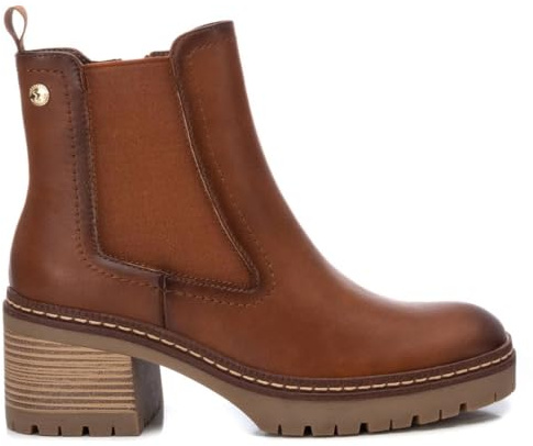 XTI - Botín Mujer Camel - Calzado Cómodo y Versátil - Moda casual - Modelo 14337002 (Talla 39)