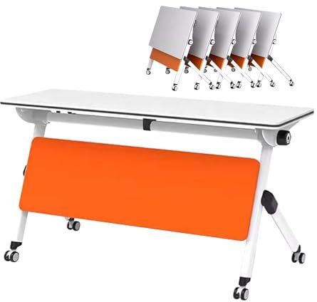 JCWGLY Konferenztische 6-Pack Klapptische Büro-Besprechungstische, Moderner Tragbarer Konferenztisch Für Seminar- Und Schulungscomputertische, Einfach Zu Montieren(120x50x75cm/47x20x30in)
