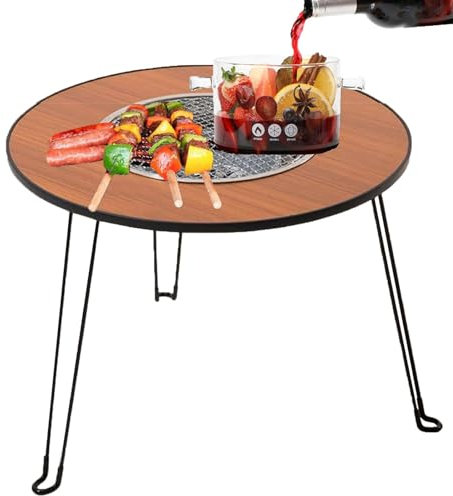 Barbecue portatile pieghevole a carbonella per cucinare all'aperto, mini tavolo da barbecue per campeggio, escursionismo, picnic, zaino in spalla, compatto e leggero, griglia esterna