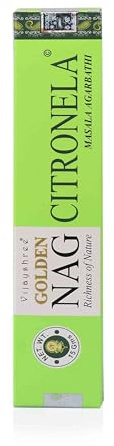 NKlaus Räucherstäbchen zum Räuchern Gold, 15g Golden Nag Citronela, 1 Stück | Handarbeit; für Meditation