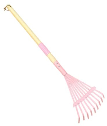 F Fityle Herramienta de jardinería para niños, Juguete de jardinería, portátil y práctico con Mango de Madera, para Exteriores, Playa, Campo de Nieve, Rastrillo de Hojas