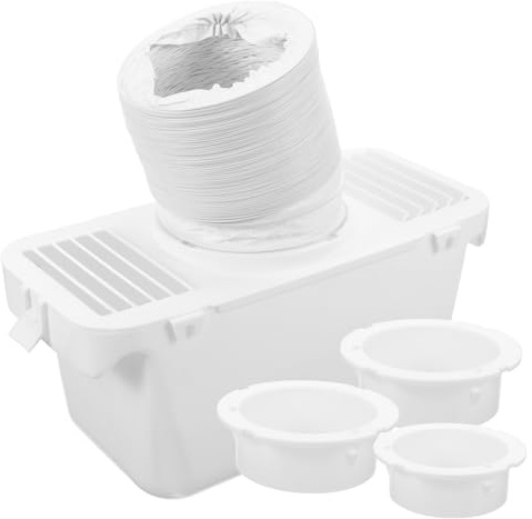 Kit de Ventilation pour Sèche-linge Intérieur, Connecteur de Remplacement | Ensemble 1 Pièce, Plastique, Entretien Facile, Collecte des Peluches, Filtre les Fines Saletés, pour Tambour