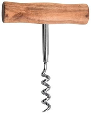Abrelatas, Abridor de vino acero inoxidable con mango madera, sacacorchos sencillo for cocina