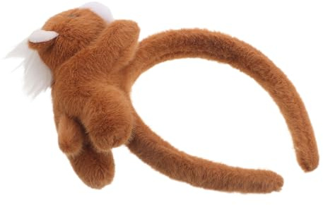 MOTHNUR Neujahrs Haarreif Mädchen Plüsch Pferd Ohr Kopfschmuck Leichtes Tier Haarband Braun Für Party Silvester Feier Festliches Accessoire
