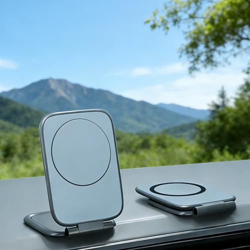 HDQQUD Ultra-Thin Foldable Magnetic Car Phone Mount, 2026 New Ultra-Slim Shockproof Magnetic Phone Holder with 270°Adjustable Design,Dual Magnet Phone Holder for Smartphones (1 PC)
