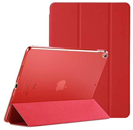 ProCase Hülle für 10,5 Zoll iPad Air 3 2019/ iPad Pro 2017, Ultra Dünn Case Cover mit transluzenter Rückseite, Auto Schlafen/Wachen Schutzhülle Kompatibel mit iPad Air 3 (3rd Gen)/ iPad Pro 10.5 -Rot