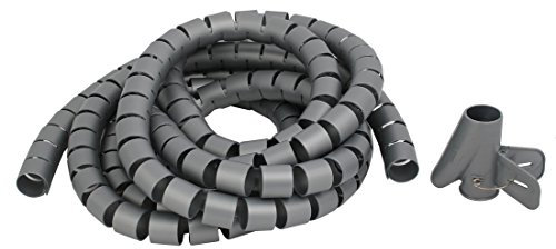 Aexit 25mm x 3.5m flexibler Spiralschlauch-Kabel-Draht-Wickel-Computer verwalten Kabel grau (7b532f468b62521de280a7b166aef731)