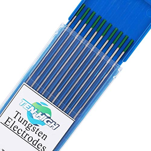 TEN-HIGH Schweißelektroden aus reinem Wolfram, WP, 1,0 x 175 mm, 10 Stück pro Packung