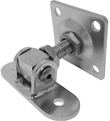 SOTOOLS Edelstahl Torangel M16 mit 2 Befestigungsplatten einstellbar | Torscharnier aus V2A