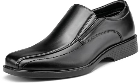 Bruno Marc Men's Square Toe Dress Loafers Shoes,Size 11,5-Black,CAMBRIDGE-05