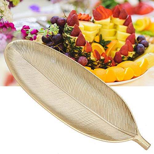 Schmuckschale Holzschale Holzschale Deko Dessert Servierteller,Blattgold klein Home Gold Obstteller Obstgerichte Dessert Serviertablett Nüsse Snacks Tablett Geschirr Heimdekoration Gold
