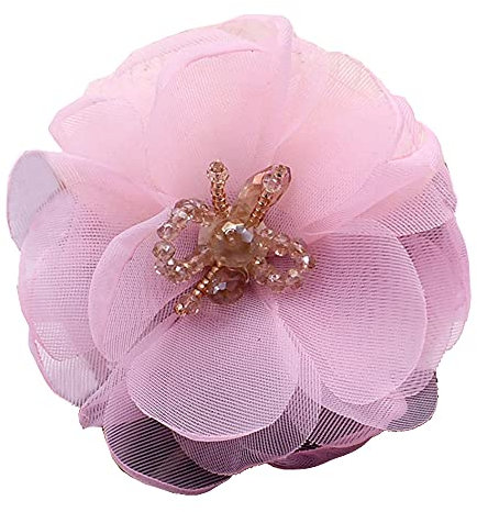 KABELIFE Blume Brosche Ansteckblume Blume Haarklammer Haarclip Haarspange Haarblume Haarblüte Haarschmuck für Hochzeit Party Dekoration (Rosa)
