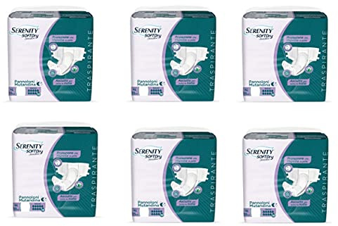PANNOLONI MUTANDINA SERENITY SOFTDRY SENSITIVE MAXI TG. MEDIA ASSORBENZA MASSIMA 6 CONFEZIONI DA 15 PEZZI