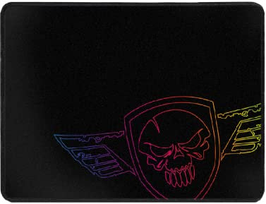 SPIRIT OF GAMER - Alfombrilla de ratón Gamer Series DARSKULL M Negro - Superficie de tela con bordes cosidos - Base Antideslizante de Goma - Compatible con Ratón Optico/Láser - Dim : 33x24x0,3cm