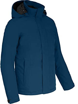 Bergson KAJAANI | Herren Winter-Regenjacke, warm wattiert, wasserdicht, atmungsaktiv, Poseidon [390], 52 - Herren