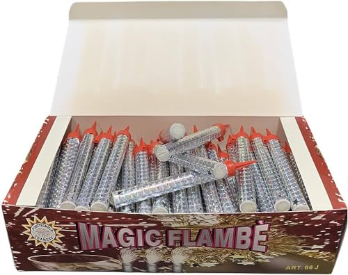 100 Candeline MAGIC FLAMBE' Fontana Torta Luminosa Party Torta 12 Cm.Durata 60 Secondi Categoria F1 (USO INTERNO ED ESTERNO) MARCA REDSTAR