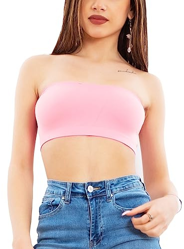 Top donna reggiseno bandeau fascia elasticizzato senza ferretto nuovo F3031