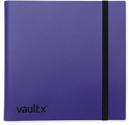 Vault X Raccoglitore per Carte da Collezione a 12 Tasche con Cinturino, 480 Carte, Formato Standard, 20 Pagine a Caricamento Laterale, Raccoglitore per Giochi di Collezionabili, TCG (Viola)