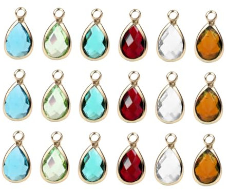 EXCEART 30 Stück Tropfen Anhänger Legierung Für Selbstgemacht Schmuck Multifunktionales Zubehör in Verschiedenen Farben Für Damen Schmuckherstellung Kreative Gestaltung