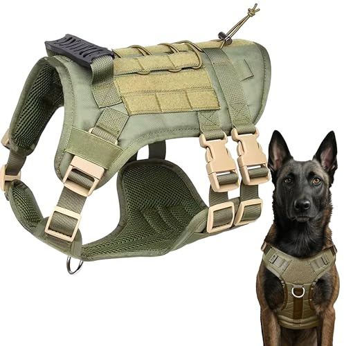 DOLCEPAW Antizuggeschirr mit Griff, Hundegeschirr für Mittelgroße Hunde, No Pull, Anti-Zieh Hundegeschirr, Mittelgroße Hunde, Einstellbar, Sicherheitsgeschirr, Brustgeschirr mit Griff, Zugstopp