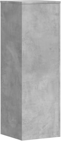 vidaXL Pflanzenständer, Blumenständer Hohle Konstruktion, Dekosäule Podest für Pflanzen Dekoartikel, Blumenhocker Blumensäule, Betongrau Holzwerkstoff