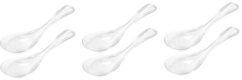 6 Stk Glaslöffel Kleine Suppenkelle Essstäbchen Löffel Klarer Dessertlöffel Honiglöffel Löffel Zum Servieren Von Speisen Trinklöffel Japanischer Soba-löffel Zuckerlöffel Breilöffel PRETYZOOM