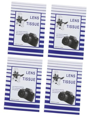 TOBBOMEY 200 Stück Linsenreinigungstücher 15x10cm Doppelseitig Weiches Reinigungspapier Für Brillen Kameraobjektive Mikroskope Schonende Bildschirm Und Glasreinigung Für Zuhause Büro Und Unterwegs