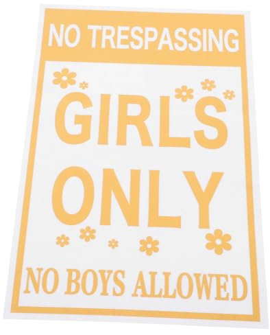 Door Sticker No Trespassing Sign for ' Bathroom Lounge & Playroom Decor Stylish Wall Decal for Dorm Room & Room Wall Art