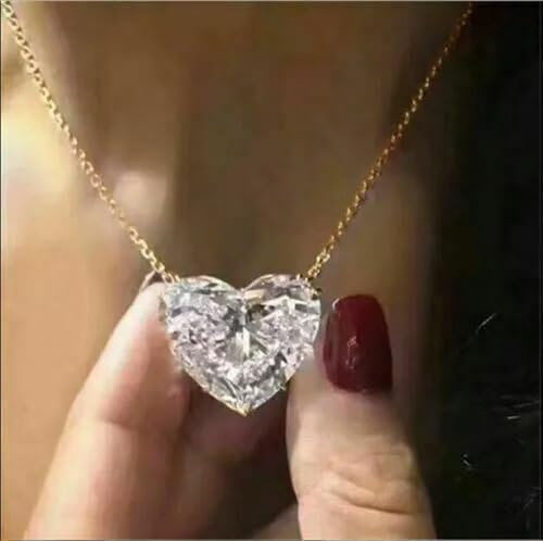 925 Silber, Gold, Roségold Halskette Anhänger Charm Damen Kubischer Zirkon Schmuck-Gold