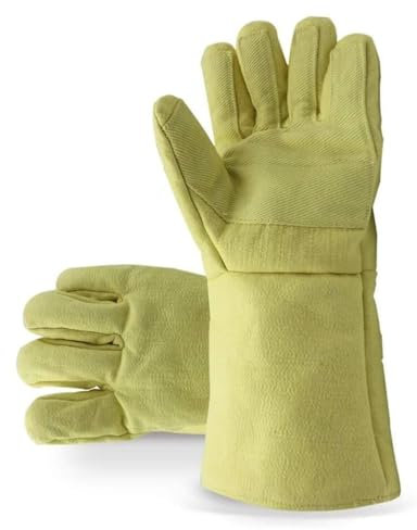 1 par de guantes de soldadura, guantes for quemador de leña, guantes de jardinería, guantes de trabajo, guantes resistentes al calor y al fuego, guantes térmicos de manga larga for barbacoa, chimenea,